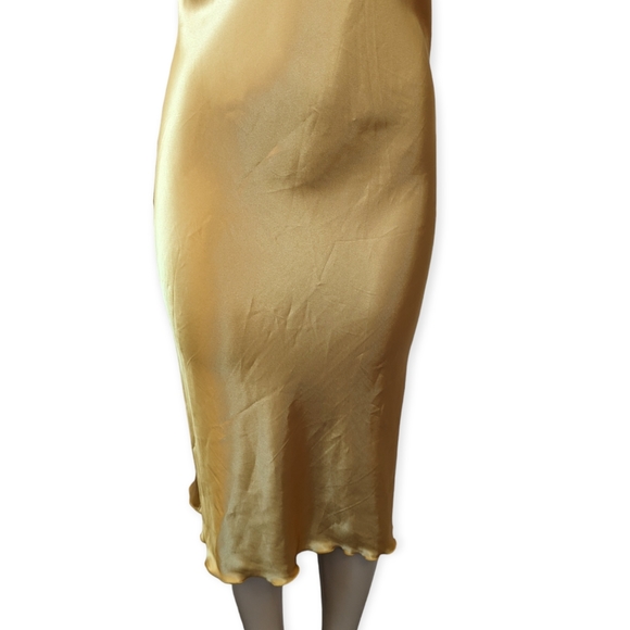 Bebe Satin Midi Cowl Neck Slip Dress - Picture 4 of 11